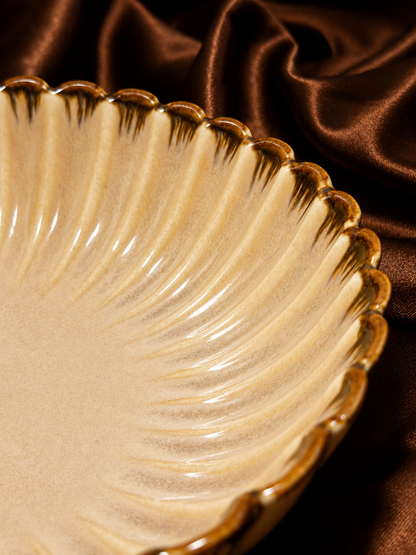 Handcrafted Fluted Serving Bowl