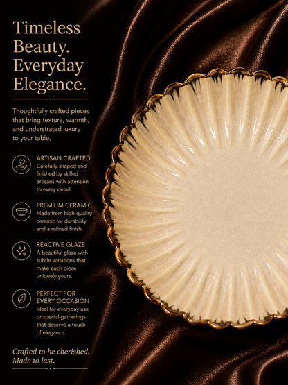 Handcrafted Fluted Serving Bowl
