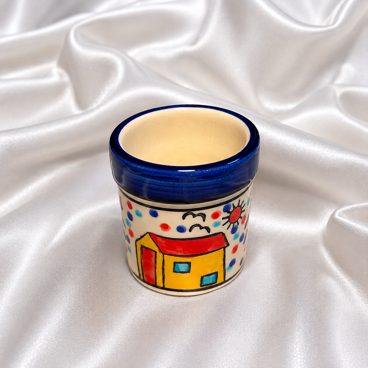Handcrafted Village Art Ceramic Tea Cup - Set of 6