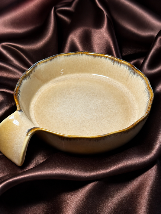 Handcrafted Ceramic Serving Bowl with Handle – Set of 2