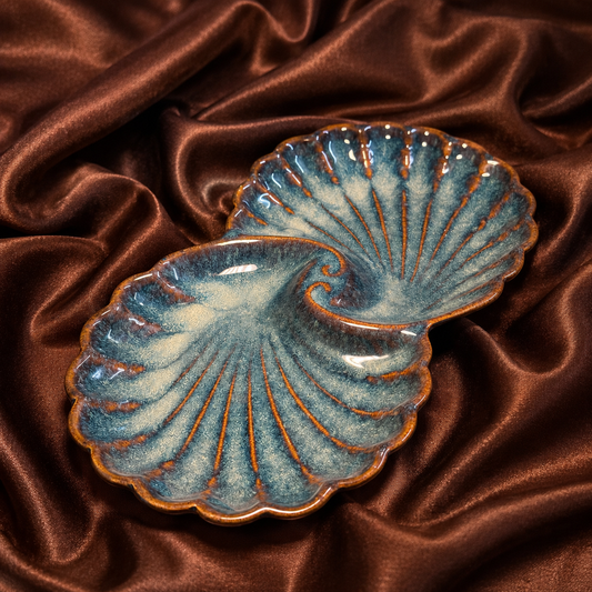 Handcrafted Ceramic Divided Serving Platter