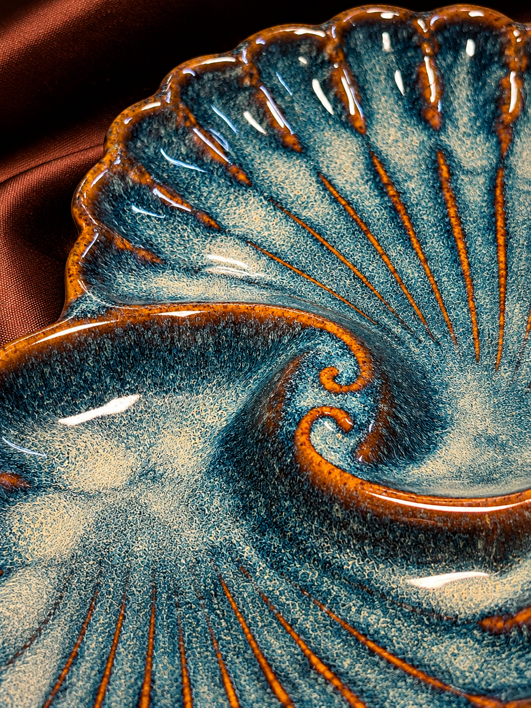 Handcrafted Ceramic Divided Serving Platter